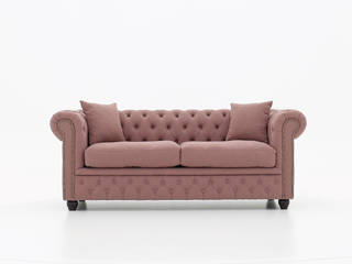 Brighton acabamento aveludado, Chesterfield.com Chesterfield.com Modern living room Pink