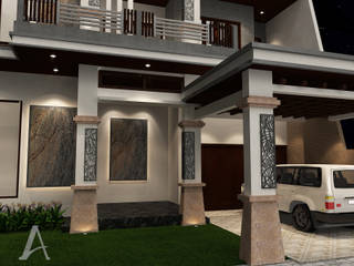 Rumah Bergaya Etnik yang Dikemas Lebih Modern, PEKA INTERIOR PEKA INTERIOR Single family home Stone