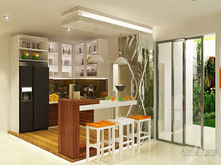 Wisata Bukit Mas, Surabaya, PEKA INTERIOR PEKA INTERIOR Kitchen units Glass Brown