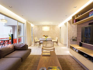 Projeto Interiores - Apartamento MR, Daniel Almeida Arquitetura Daniel Almeida Arquitetura ห้องนั่งเล่น