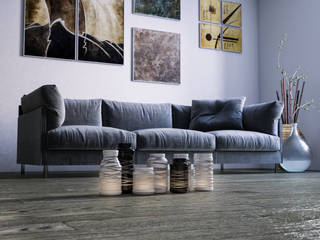 Living in blue, mcp-render mcp-render Living roomSofas & armchairs Blue