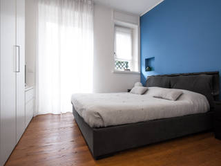 37VM_Ristrutturazione di un appartamento a Como, Chantal Forzatti architetto Chantal Forzatti architetto Quartos modernos Azul