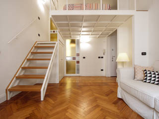 18VT_Relooking di un bilocale a Milano*, Chantal Forzatti architetto Chantal Forzatti architetto Living room Solid Wood Multicolored