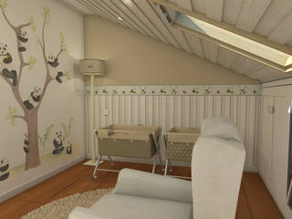 Dormitorio para gemelos., LUMELAR MUEBLES Y DECORACION LUMELAR MUEBLES Y DECORACION Chambre d'enfant moderne