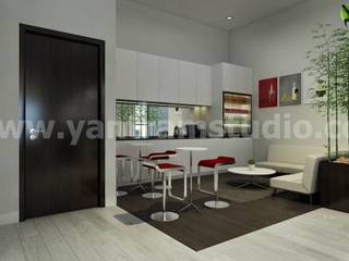 Offcie 3d pantry kitchen area interior rendering concept design Yantram Animation Studio Corporation 室内花园 陶器 室內景觀