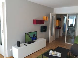 Neugestaltung eines 1 1/2 Zimmer Appartments in München, Raum & Form Raum & Form Living room