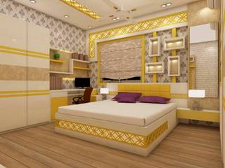 3 BHK Flat Decoration At Avidipta Apartment, Kolkata EM Bypass., Creazione Interiors Creazione Interiors Modern style bedroom