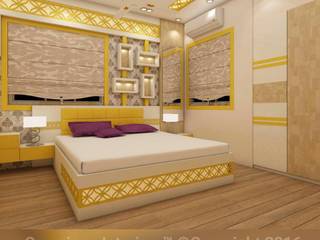 3 BHK Flat Decoration At Avidipta Apartment, Kolkata EM Bypass., Creazione Interiors Creazione Interiors Modern style bedroom