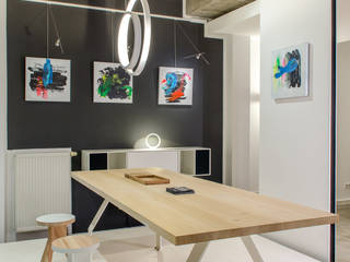 Showroom, M2 Lichtplanung M2 Lichtplanung Modern dining room