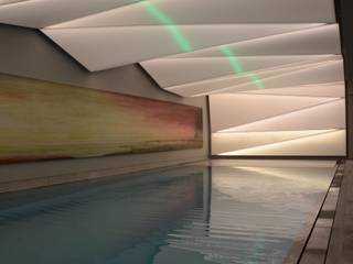 Piscina privata - soffitto luminoso fonoassorbente, STYLGAMA STYLGAMA Modern pool
