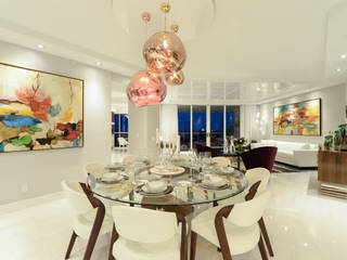 E-06, NIVEL TRES ARQUITECTURA NIVEL TRES ARQUITECTURA Modern dining room Marble