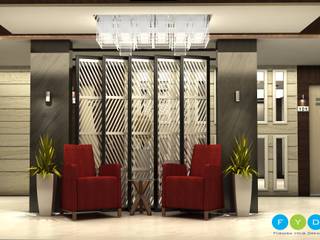 Studio Apartment Lobby design, FYD Interiors Pvt. Ltd FYD Interiors Pvt. Ltd Modern corridor, hallway & stairs