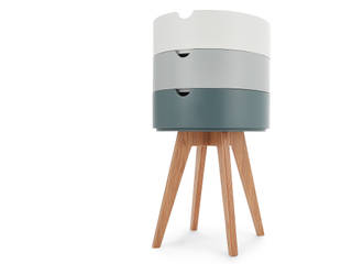 CAIRN Bedside Table: Designed for and inspired by urban living, KIMXGENSAPA KIMXGENSAPA Dormitorios Derivados de madera Transparente