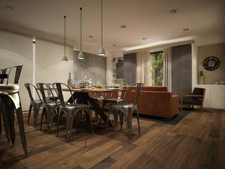 Proyecto Azucena, Zono Interieur Zono Interieur Industrial style dining room Metal