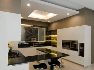 Floating Kitchen, KOMA living interior design KOMA living interior design Dapur Modern Kayu Wood effect