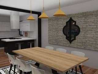 VIVIENDA MODERNISTA , MTD studio and design MTD studio and design Modern dining room