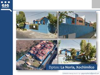 Edificios departamentales, La Noria, Xochimilco., GSG Arquitectura Sa de CV GSG Arquitectura Sa de CV 排屋 水泥 Blue