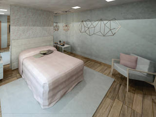 Suite Jovem, Luiza Guedes Arquitetura e Design Luiza Guedes Arquitetura e Design Minimalist bedroom