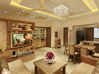 3 Floor Residential Villa, Srijan Homes Srijan Homes Living room