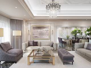 Вилла в Дубае. Гостиная, Diana Tarakanova Design Diana Tarakanova Design Livings de estilo clásico