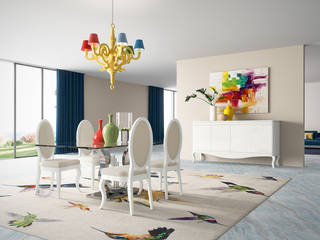 Prestige White Dining Room Farimovel Furniture غرفة السفرة Dressers & sideboards