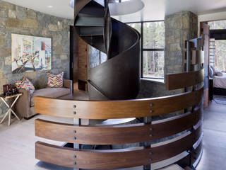 Contemporary Mountain Chalet, Andrea Schumacher Interiors Andrea Schumacher Interiors Modern corridor, hallway & stairs