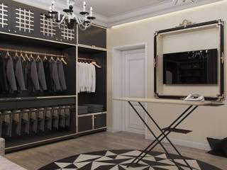 Загородный дом в стиле Арт-деко, ARTMIX-DESIGN ARTMIX-DESIGN Classic style dressing room Black