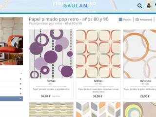 Papeles pintados Gaulan, Gaulan Gaulan Livings de estilo ecléctico Cerámico