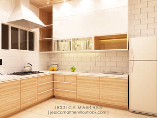 Mr S House (Emerald Town House PIK), JESSICA DESIGN STUDIO JESSICA DESIGN STUDIO Cozinhas modernas