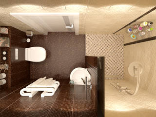 Дизайн санузлов в стиле модернизм в ЖК "Большой", г.Краснодар, Студия интерьерного дизайна happy.design Студия интерьерного дизайна happy.design Modern Bathroom