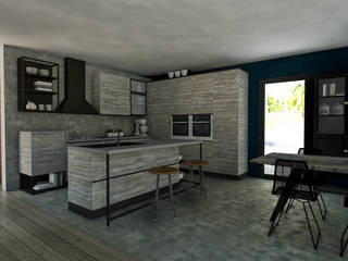 Progetto casa a Manila - Filippine, StudioExNovo StudioExNovo Tropische Küchen Holz Grau