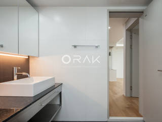 자양동 삼성아파트 / 32평형 아파트 인테리어, 오락디자인 오락디자인 Phòng tắm phong cách hiện đại