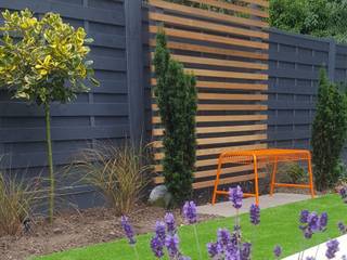 A Contemporary Garden with a Splash of Orange , Gardenplan Design Gardenplan Design Сад в стиле модерн