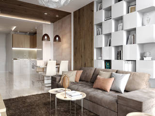 Квартира в современном стиле., Александр Б Александр Б Minimalist living room