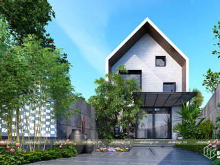 BIỆT THỰ CẤP 4, UK DESIGN STUDIO - KIẾN TRÚC UK UK DESIGN STUDIO - KIẾN TRÚC UK Villas