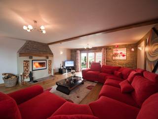 Beautiful living room , Quatropi ltd Quatropi ltd Salones de estilo mediterráneo Lino Rojo