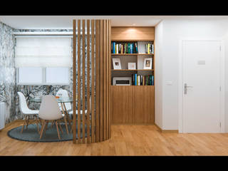 Diseño Recibidor, Phosmou Estudio, S.L. Phosmou Estudio, S.L. Scandinavian style corridor, hallway& stairs