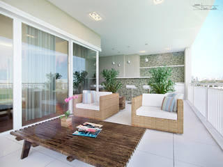 Residencial Apartamento Rosa, SET Arquitetura e Construções SET Arquitetura e Construções 모던스타일 거실