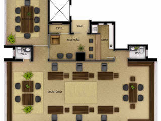 Corporativo Genexion, SET Arquitetura e Construções SET Arquitetura e Construções Moderne Arbeitszimmer