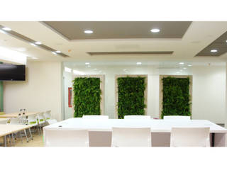 Green Wall, STUDIO COCOONS STUDIO COCOONS Hành lang, sảnh & cầu thang phong cách hiện đại