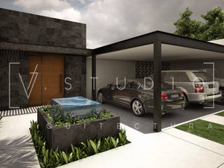 CASA TUCHIN , [V. Studio] Arquitectura [V. Studio] Arquitectura Modern home Slate