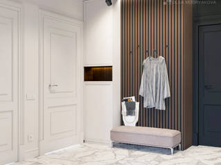 Двухкомнатная квартира в современном стиле, Design interior OLGA MUDRYAKOVA Design interior OLGA MUDRYAKOVA Moderner Flur, Diele & Treppenhaus Holz Weiß