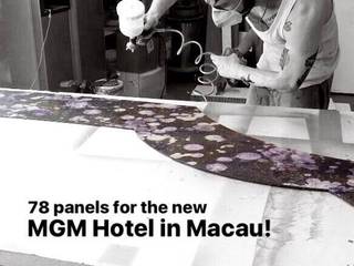 Art Panels in MGM Hotel, MACAU, S. T. Unicom Pvt. Ltd. S. T. Unicom Pvt. Ltd. Paredes y pisos de estilo moderno