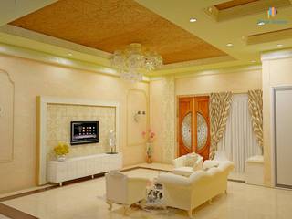 Independent Bungalow, JP Nagar - Mr.Raghu, DECOR DREAMS DECOR DREAMS クラシックデザインの リビング