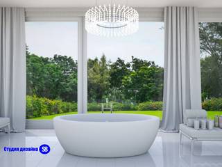 Bathroom in art deco style, "Design studio S-8" 'Design studio S-8' Classic style bathroom White