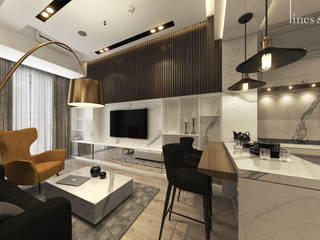 Studio Apartment, Sandalwood Springhill , Lines & Lumber Lines & Lumber Rustic style living room