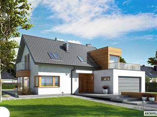 Nils G2 - nowoczesny dom dla każdego , Pracownia Projektowa ARCHIPELAG Pracownia Projektowa ARCHIPELAG Rumah Modern