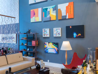Living de um Artista Plástico, Arquinovação - Projetos e Obras Arquinovação - Projetos e Obras Industrial style living room