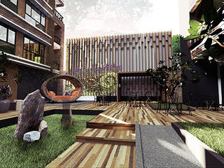 TNC Park, NSign Studio NSign Studio Modern style balcony, porch & terrace