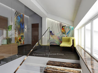 Загородный дом - 3 этаж в КП "Миллениум Парк", Новорижское шоссе, Архитектурное Бюро "Капитель" Архитектурное Бюро 'Капитель' Eclectic style corridor, hallway & stairs
